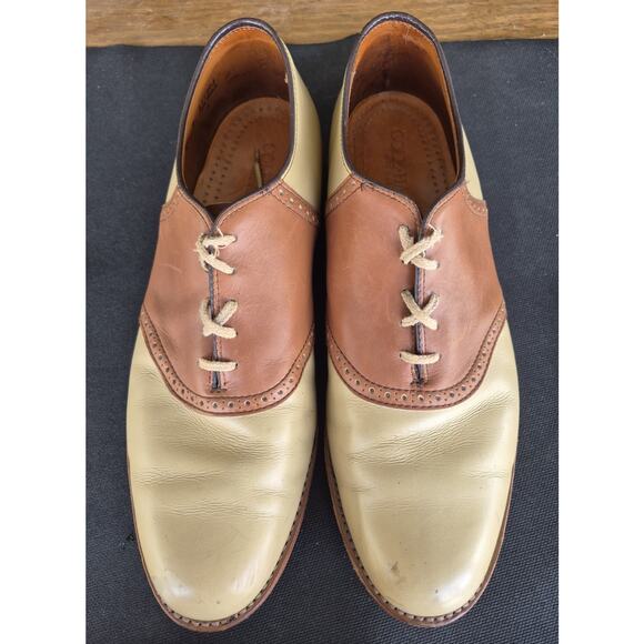 Cole Haan Men\'s Saddle Shoes Leather Brown/Beige Size 13 D/B Made in USA main image 6